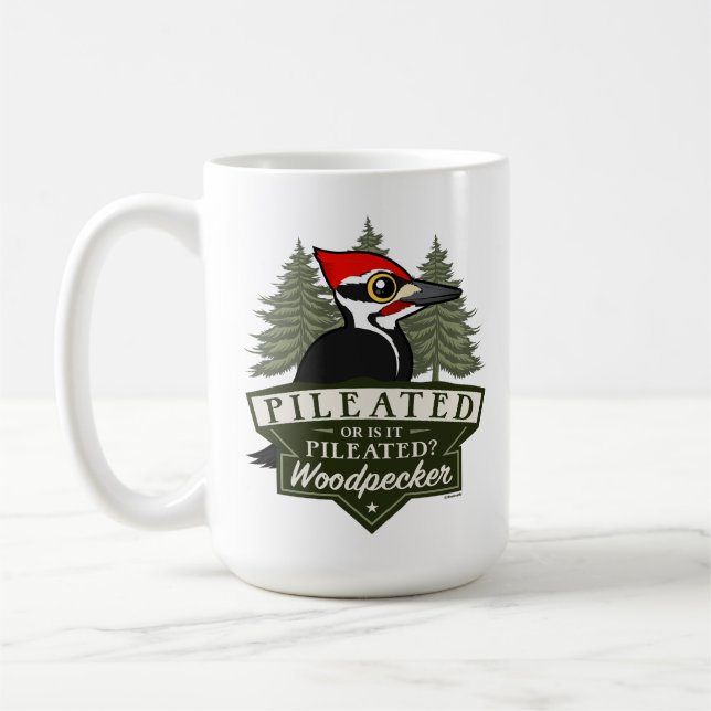 Lustigt eller är det ett pileerat träskuttal kaffemugg (Vänster)