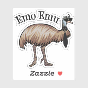 Lustigt Emo Emu Klistermärken