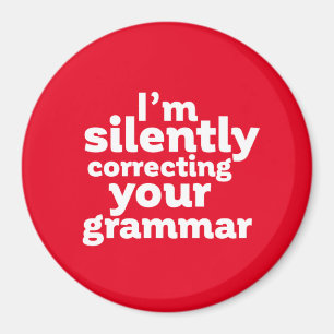 Lustigt engelsk lärare rättar tyst Grammar Magnet
