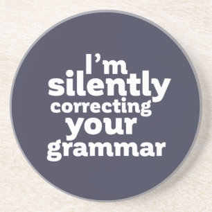 Lustigt engelsk lärare rättar tyst Grammar Underlägg
