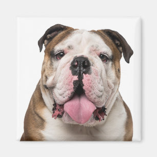 Lustigt engelska bulldog Stickout Tunga Hund Magnet