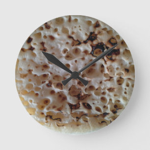 Lustigt engelskt Crumpet Food Wall Clock Rund Klocka