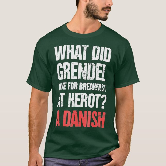 Lustigt engelskt litteratur Beowulf T Shirt (Framsida)