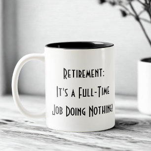 Lustigt enkelt kaffe av pension-Tone mugg