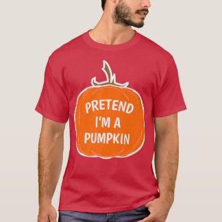 Lustigt enkelt låtsas att jag är en pumpkin Hallow T Shirt