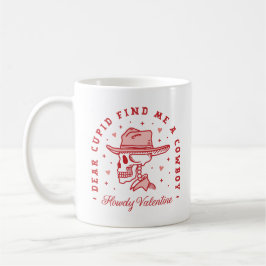 Lustigt enkelt Valentines day cowgirl land cowboye Kaffemugg
