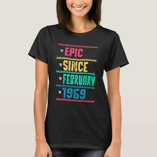Lustigt Epic sedan februari 1969 53:e födelsedagen T Shirt (Framsida)