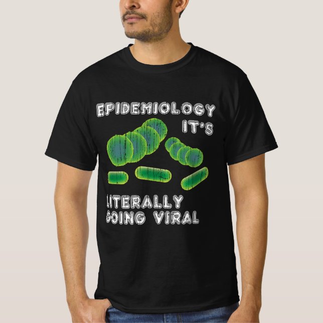 Lustigt Epidemiologi Pun presenterar det är boksta T Shirt (Framsida)