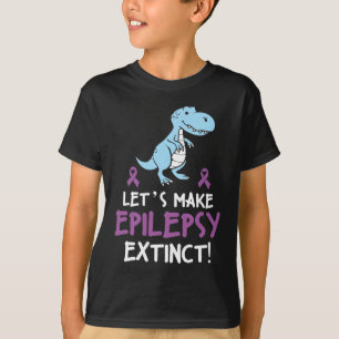 Lustigt Epilepsi Dinosaur Warrior Awareness Kid T Shirt
