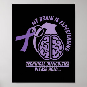 Lustigt Epilepsy-medvetande min intelligens teknis Poster