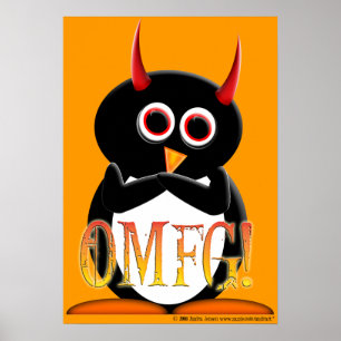 Lustigt Evil Penguin Poster