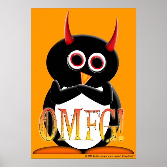 Lustigt Evil Penguin Poster (Framsidan)