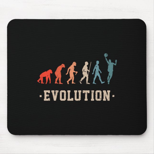 Lustigt Evolution - Basketball Player Älskare Musmatta (Framsidan)