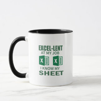 lustigt Excel SpreadSheet Coffee Mugg för revisor