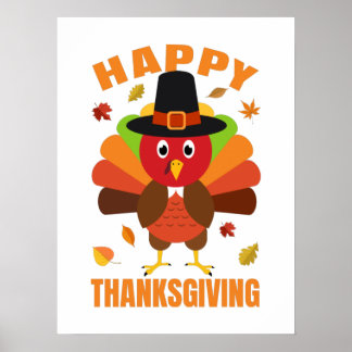 Lustigt exempel på Happy thanksgiving-dagen Poster