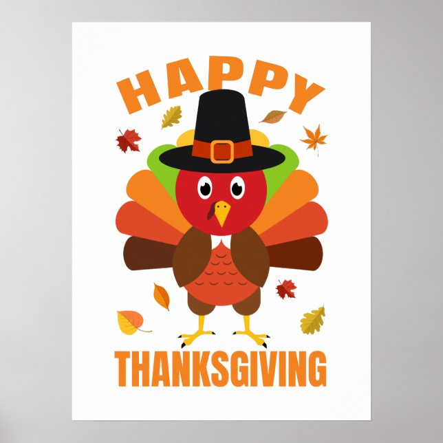 Lustigt exempel på Happy thanksgiving-dagen Poster (Framsidan)