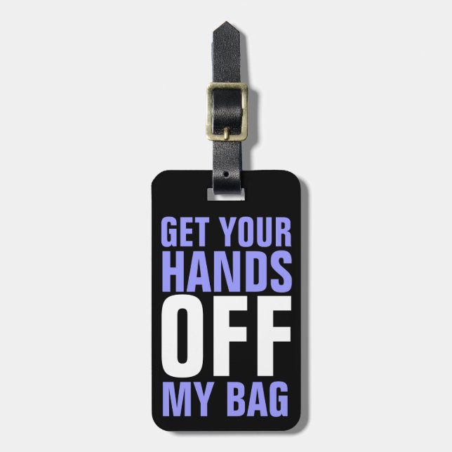 Lustigt få ut Händerna ur min Lila Bagagebricka (Vertikal Framsida)