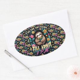 Lustigt fack - Offert över utskrift Ovalt Klistermärke