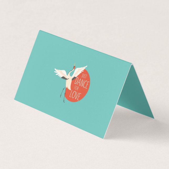 Lustigt fågelmeddelande - bara Dance för Kärlek 1 Visitkort (Framsida)