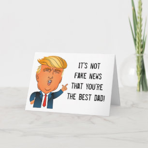 Lustigt "Fake News" Trump Fars dag Kort
