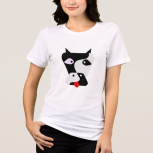 Lustigt Fånig Cow Shirt Tee