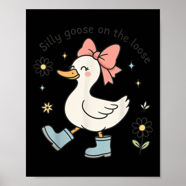 Lustigt Fånig går på slappa matstrutor Poster (Framsidan)
