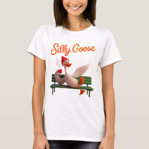 Lustigt Fånig Goose Cute Goose Meme Goose T Shirt