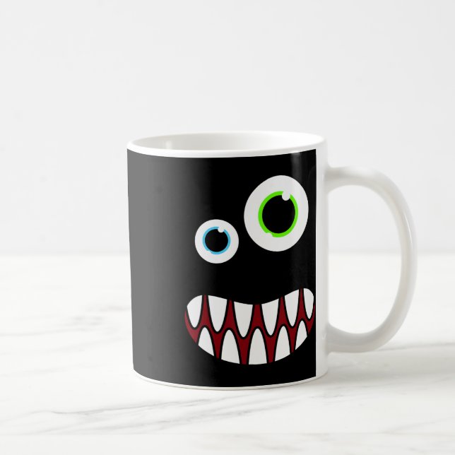Lustigt Fånig Monster Ansikte Costume Födelsedagsf Kaffemugg (Höger)