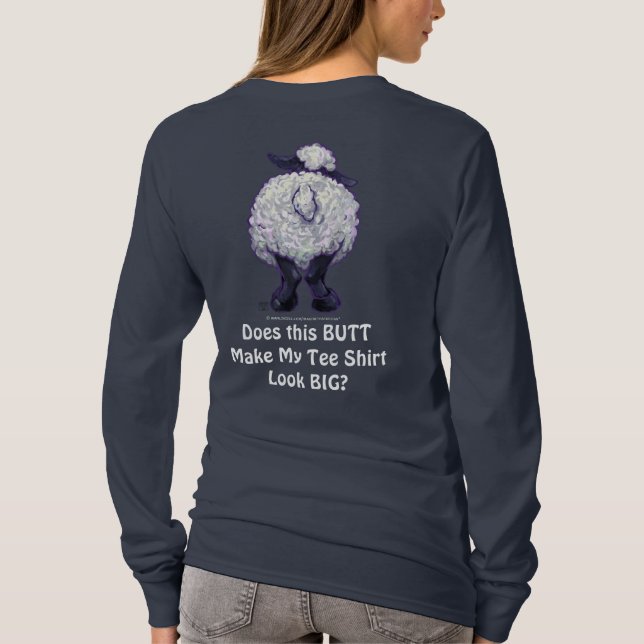 Lustigt får Big Butt T-Shirts (Baksida)