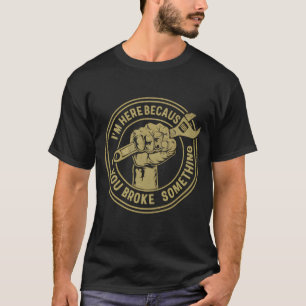 Lustigt far dag jag är här för mekaniker t shirt