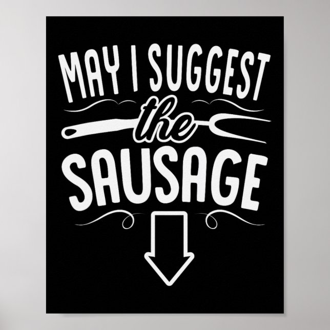 Lustigt får jag föreslå Sause Bbq Grill Chef Pub Poster (Framsidan)