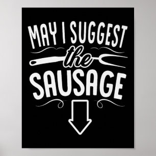 Lustigt får jag föreslå Sause Bbq Grill Chef Pub Poster