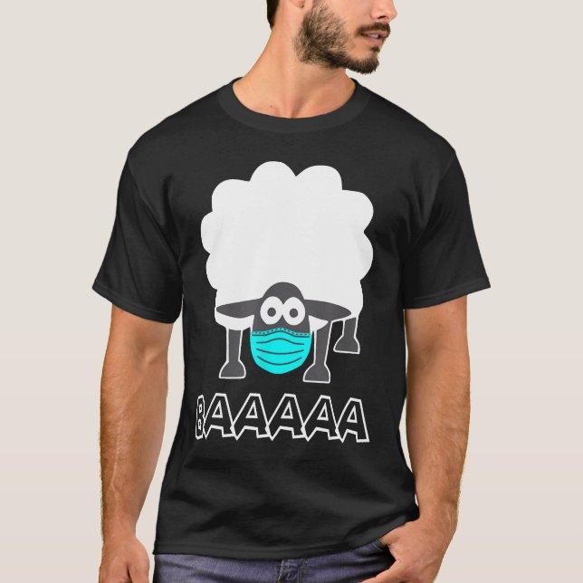 Lustigt får med Ansikte-mask-maskfågel XxIsk T Shirt (Framsida)