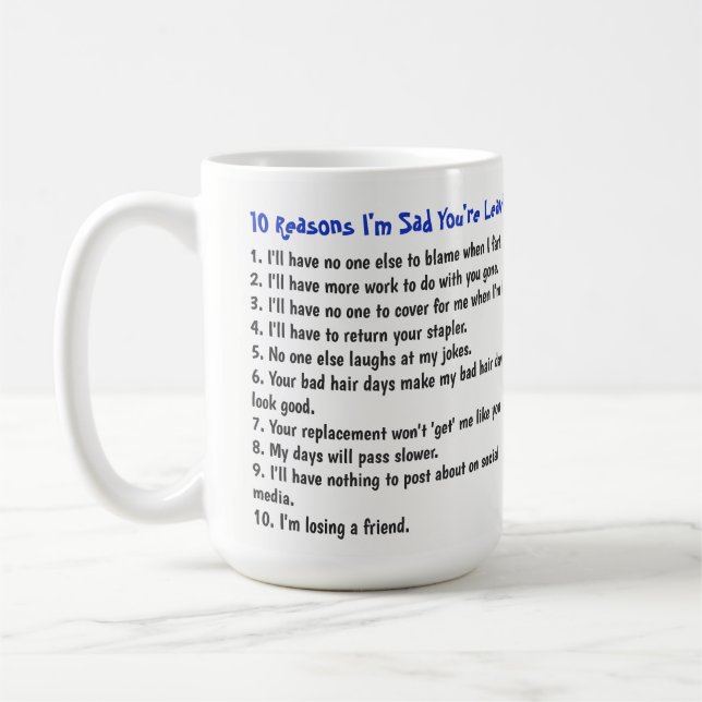 Lustigt Farewell Coworking 10 anledningar till att Kaffemugg (Vänster)