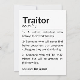 Lustigt farewell-medarbetare, kollega som lämnar j tack kort