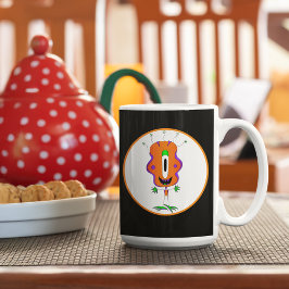 Lustigt, färglöst, Tecknad Monster, Halloween Kaffemugg