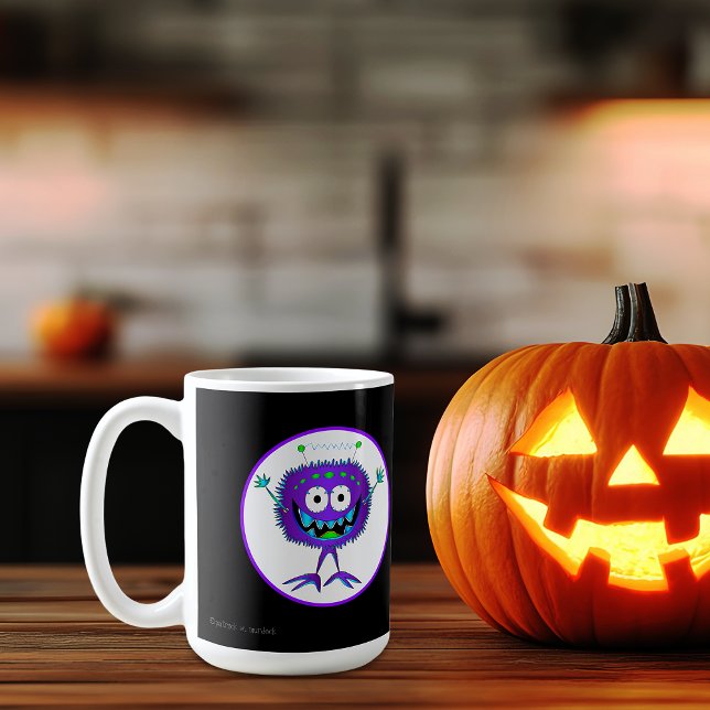 Lustigt, färglöst, Tecknad Monster, Halloween Kaffemugg (This cool mug is sure to be one of your favorites with your coffee, tea, or any drink at all!)