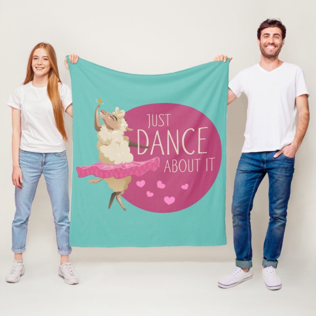 Lustigt fårmeddelande - Dansa om det 1 Fleecefilt (På plats)