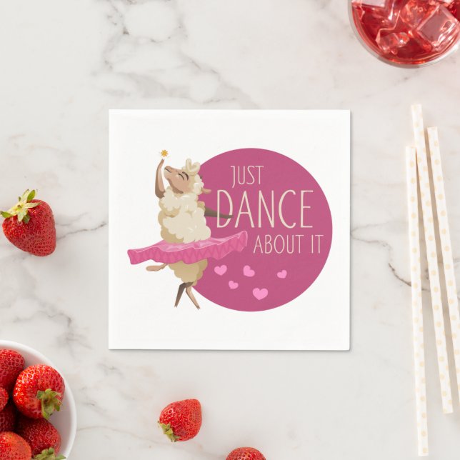 Lustigt fårmeddelande - Dansa om det 1 Pappersservett (Insitu)