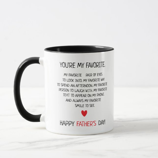 Lustigt Fars dag Du är min favoritspelare Pappa Mugg (Vänster)
