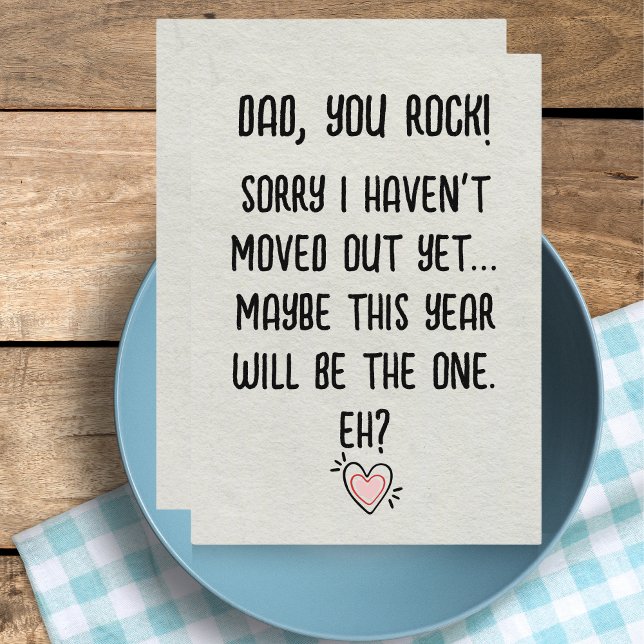Lustigt Fars dag-kort - Pappa You Sten-låsning Julkort (Funny Father's Day Card - Dad You Rock Lockdown Tools)