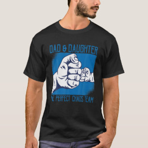 Lustigt Fars dag-Pappa-dotter, Perfekt Chaos T Shirt
