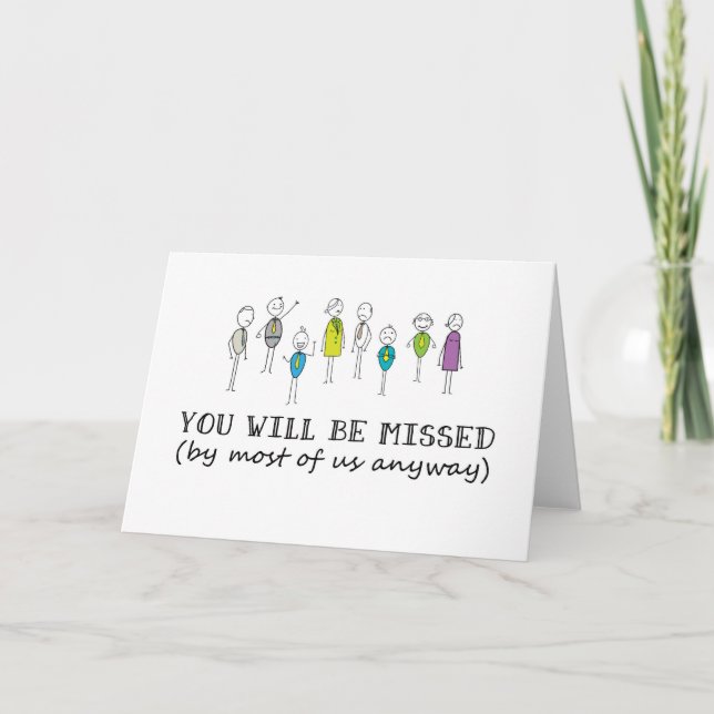 Lustigt fartkort, Rude Farewell Card, roligt kort (Framsida)