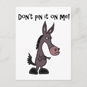 Lustigt Fäst inte på Tecknaden Donkey Vykort