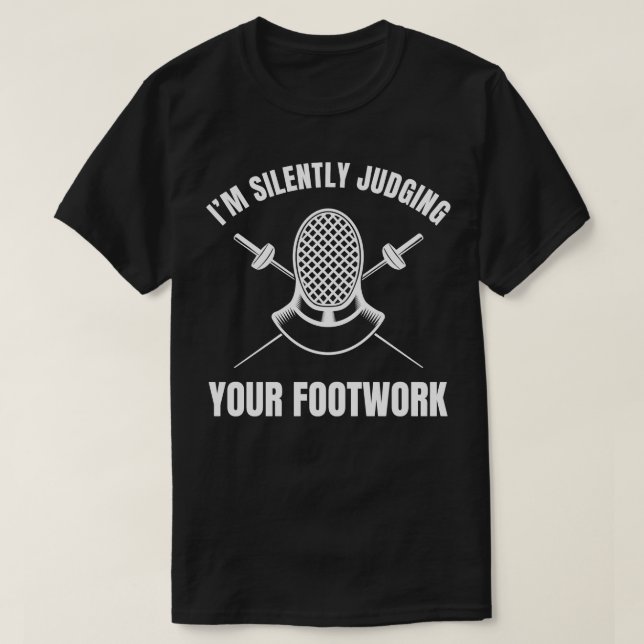Lustigt fatt tyst dömande ditt fotavräkningsstängs t shirt (Design framsida)