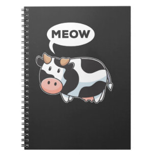 Lustigt fel på Ljud Pun Cow och Cat Lover Anteckningsbok