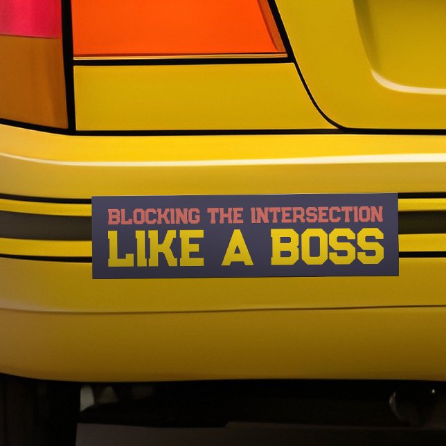 Lustigt felaktig korsning för drivrutinsblockering bildekal (Funny bumper sticker for bad drivers)