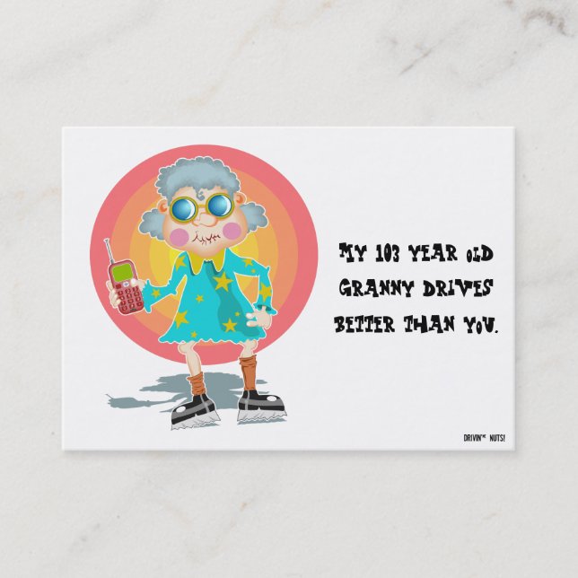 Lustigt felaktig parsningsanteckning visitkort (Framsida)