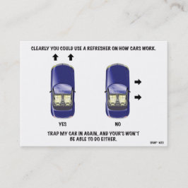 Lustigt felaktig parsningsanteckning visitkort