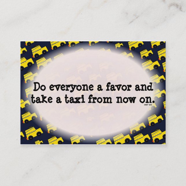 Lustigt felaktig parsningsanteckning visitkort (Framsida)